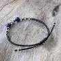 NOVICA Lapis Lazuli Adjustable Beaded Bracelet with .925 Sterling Silver Elephant Pendant, 7'', Spiritual Elephant