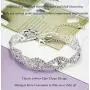 JOERICA Rhinestone Bridesmaid Set for Women Bridal Jewelry Sets Necklace Bracelet Earrings Set Gifts Fit with Wedding Dress