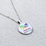 KEYCHIN Autism Gift Autism Awareness Necklace Autism Mom Jewellery Autism Personalized Colorful Butterfly Necklace Autism Teacher Appreciation Gift