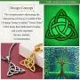 FaithHeart Triangle Celtic Knot Necklace Stainless Steel Vintage Irish Pendant Jewelry for Men Women with 24 Inch Chain (Silver/Gold)