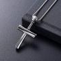 memorial jewelry Urn Necklace Athletes Cross Necklace Pendant Stainless Steel Baseball Bat Cross Necklace Cremation Jewelry