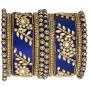 Aheli Traditional Wedding Designer Silk Thread Faux Stone Studded Bridal Bangle Set Chuda Indian Ethnic Bollywood Fashion Jewelry for Women