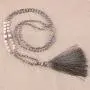 KELITCH New Women Tassel Pearl Necklace Crystal Beads Necklace Bib Shining Y-Shape Necklace 2020