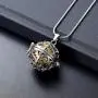 Cremation Jewelry Urn Pendant Necklace with Hollow Urn Cremation Jewelry for Ashes Lotus Flower Shape