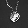 JoJo & Lin Titanic Ocean Heart Pendant Necklaces For Women Blue Crystal Rhinestone Silver Plated Necklace Jewelry