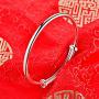 GUIJI Bracelet 999 Fine Jewellery Sterling Silver Bangles Size Adjustable Lady Women Jewelry Box
