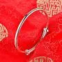 GUIJI Bracelet 999 Fine Jewellery Sterling Silver Bangles Size Adjustable Lady Women Jewelry Box