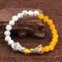 N-A Natural Black Lava & White Howlite Stone Beads Bracelet Mens Jewelry Buddha Dragon Bead Bracelet for Women N-A Natural Black Lava & White Howlite Stone Beads Bracelet Mens Jewelry Buddha Dragon Bead Bracelet for Women
