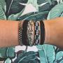 Pura Vida Jewelry Bracelets Solid Bracelet - 100% Waterproof and Handmade w/Coated Charm, Adjustable Band