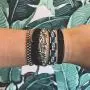 Pura Vida Jewelry Bracelets Solid Bracelet - 100% Waterproof and Handmade w/Coated Charm, Adjustable Band