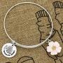 Ohana Bracelet for Women Hawaiian Disney Bracelets Jewelry Engraved Ohana Forever for Always with Hibiscus Charm