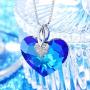 XUPING Gifts Beautiful Pendant Love Crystals from Swarovski Heart Necklace Women Jewelry