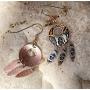 Bear Paw Earrings with Three Bear Claw Tassels for Women Girls- Apache Design, Copper Jewelry Handmade
