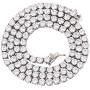 GOLD IDEA JEWELRY Hip Hop 1 Row Iced Out Tennis Chain Stainless Steel-4mm/5mm AAA+ Cubic Zirconia Diamond Tennis Necklace & Bracelet for Men Women 8-26’