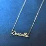 Name Necklace Personalized,Name Necklace Cursive Font Made with Name Pendant 16'' Adjustable Chain