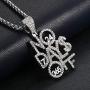 LC8 Jewelry Hip Hop Iced Out No Day OFF Pendant Chain Fashion Creative Necklace for Men Women