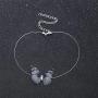 Womens Butterfly Necklace Choker Transparent Fishing Line Cute Rhinestone Butterfly Elf Fairy Necklace for Girls Kids Birthday Gift Jewelry