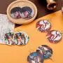 10 Pairs Round African Women Earrings Wooden Painted Earrings Ethnic Style Earring 10 Pairs Round African Women Earrings Wooden Painted Earrings Ethnic Style Earring