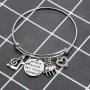 ENSIANTH Music Gift Where Words Fail Music Speaks Expandable Music Charm Bangle Music Lovers Jewelry