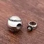 HOUSWEETY Baseball Stainless Steel Round Urn Pendant Necklace Memorial Ash Keepsake Cremation Jewelry (Gift Bag) HOUSWEETY Baseball Stainless Steel Round Urn Pendant Necklace Memorial Ash Keepsake Cremation Jewelry (Gift Bag)