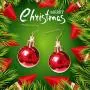 Gifts Ornament Dangle Earrings For Women Girls Christmas Red Ball Alloy RareLove Gifts Ornament Dangle Earrings For Women Girls Christmas Red Ball Alloy RareLove