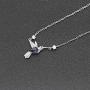 Ginger Lyne Collection Hummingbird Sterling Silver Blue CZ Adjustable Chain Bracelet