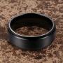 TUSEN JEWELRY Black Zirconium Ring Mens Wedding Band Comfort Fit 8mm