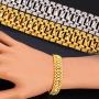 U7 Jewelry Men Wrist Chain Bracelet Stainless Steel Gold Plated Heavy Thick Link Chain Bracelet for Men Women, Husband Gift,Width Choice 12/15mm,Length 7-9 Inch, with Gift Box
