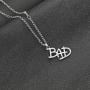 Davitu New Jewelry Michael Jackson English Letter Bad Necklace MJ Bad Logo Pendant for Men and Women Fans XL087 - (Metal Color: Silver)