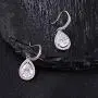 Mycitta Crystal Wedding Bridal Jewelry Set Teardrop Pendant Necklace Drop Dangle Earrings Set for Bride Bridesmaids Mother of Bride Prom Party Formal Jewelry Set for Women