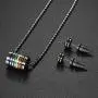 Assorted Gay Lgbt Pride Rainbow Pendant Necklace,2pcs 8MM Punk Rock Rivet Earring Studs,Hypoallergenic Assorted Gay Lgbt Pride Rainbow Pendant Necklace,2pcs 8MM Punk Rock Rivet Earring Studs,Hypoallergenic