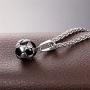 U7 Soccer/Basketball/Rugby/Tennis Racket Necklace Stainless Steel/18K Gold Plated Spiga Chain & Pendant,Men Boys Jewelry