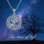 PYTALI 925 Stealing Sliver Celtic Knot Necklace Good Luck Oxidized Pendant Necklace,Gift for Women Girl 18''+2 Chain