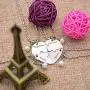 O.RIYA Together Forever Never Apart Four Piece Puzzle Heart Necklace Set Stainless Steel Pearl Charm