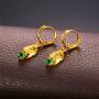 African Style Maori Mask Design Drop Earrings Women Fashion 18K Gold Plated Jewelry