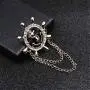 Aineecy Mens Anchor Rudder Lapel Brooch Pins Rhinestone Chain Tassel Suit Brooch for Men Fashion Party Jewelry Aineecy Mens Anchor Rudder Lapel Brooch Pins Rhinestone Chain Tassel Suit Brooch for Men Fashion Party Jewelry