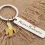 BAUNA Grandma Keychain Ideas Funny Nana Banana Key Ring Grandmother Gift from Granddaughter Grandson For Birthday Mother’s Day
