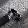 Luxffield Basic 6mm 8mm Men Wedding Black/ Silver/ Rose Gold Tungsten Ring, Couple Promise Wedding Band, Matte Finish Beveled Polished Edge Comfort Fit, Size 7.5 to 13