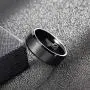 Luxffield Basic 6mm 8mm Men Wedding Black/ Silver/ Rose Gold Tungsten Ring, Couple Promise Wedding Band, Matte Finish Beveled Polished Edge Comfort Fit, Size 7.5 to 13