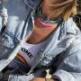 Boderier 7 Strands Rainbow Heishi Necklace Colorful African Vinyl Disc Bead Necklace Choker Statement Layered Summer Vacation Beach Surfer Necklace Boho Jewelry