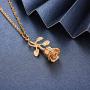 CHISMORL Rose Flower Cremation Urn Necklaces Pendant for Ashes Cremains Holder Memorial Keepsake Jewelry