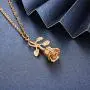CHISMORL Rose Flower Cremation Urn Necklaces Pendant for Ashes Cremains Holder Memorial Keepsake Jewelry CHISMORL Rose Flower Cremation Urn Necklaces Pendant for Ashes Cremains Holder Memorial Keepsake Jewelry