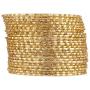 LUX ACCESSORIES Gold Tone Glitter Indian Wedding Multi Bangle Set 24 PC