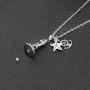 Gredstar Lighthouse Urn Necklace for Ashes Memorial Keepsake Pendant with Starfish Charms Cremation Jewelry