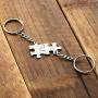JOVIVI Free Engraving - Personalized Custom Stainless Steel Puzzle Couple Necklace/Keychain Jewelry Set - Valentines Day Best Friend Lover Gift