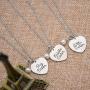 O.RIYA 3 Best Friend Necklace, Sister Gifts Necklac Keychain Jewelry,Bridesmaid Jewelry, Big Middle Little Sister Necklace Set,Three Best Friends, Personalise Necklaces