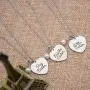 O.RIYA 3 Best Friend Necklace, Sister Gifts Necklac Keychain Jewelry,Bridesmaid Jewelry, Big Middle Little Sister Necklace Set,Three Best Friends, Personalise Necklaces