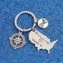 WUSUANED Long Distance Relationship Gift Worth It USA Map Keychain Going Away LDR Gift for BFF Couple Family