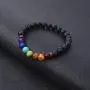 YOGA JOURNEYS 7 Chakra Stone Natural Lava Stone Reiki Infused Healing Bracelet YOGA JOURNEYS 7 Chakra Stone Natural Lava Stone Reiki Infused Healing Bracelet