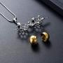memorial jewelry Cremation Jewelry Hollow Ball Shape with Jar Urn Pendant Necklace Pet Cremation Ash Urn Jewelry Ashes Keepsake
